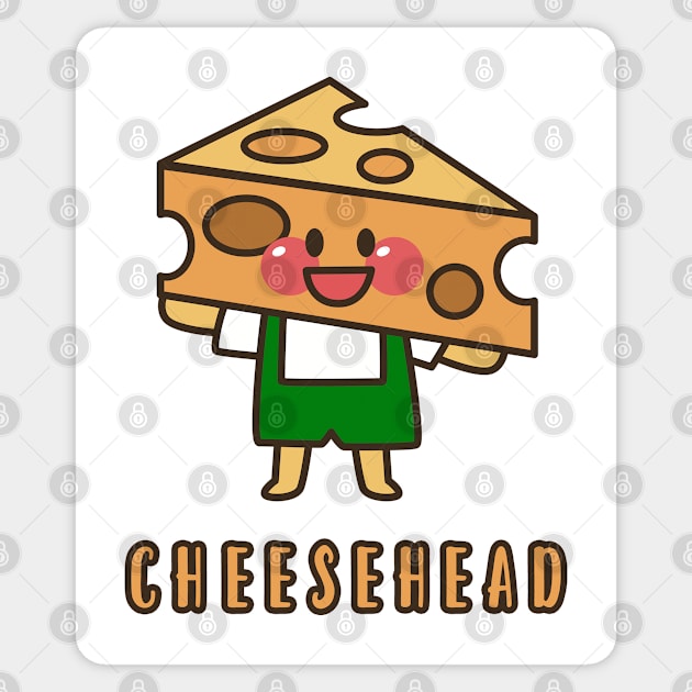 Cheesehead: Cute Cheesehead Character Sticker by Jarecrow 